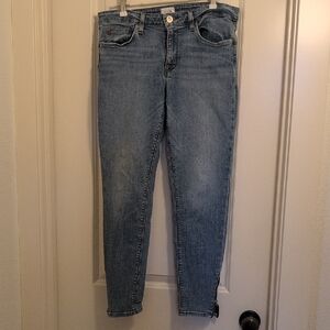 Hudson KRISTA Super Skinny Zip Ankle Jeans, 32